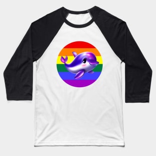 Dolphin LGBT Pride Baseball T-Shirt